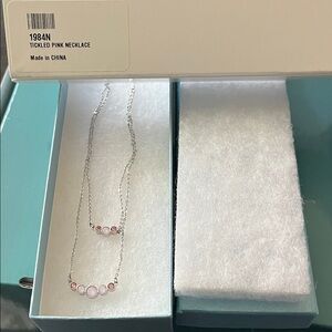 Touchstone Crystal Pink and Silver Necklace